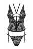 Obsessive Alessya koronkowy gorset i stringi-1